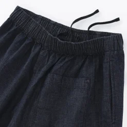 Online Muji Jupe-culotte légère en denim de kapok mélangé pour femme Bleu Marine