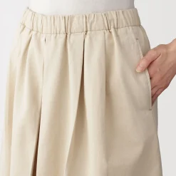 Muji Jupe-culotte légère en sergé de kapok mélangé pour femme