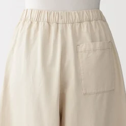 Muji Jupe-culotte légère en sergé de kapok mélangé pour femme