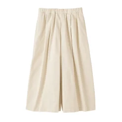 Muji Jupe-culotte légère en sergé de kapok mélangé pour femme