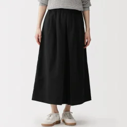Muji Jupe-culotte légère en sergé de kapok mélangé pour femme