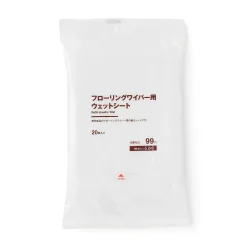 Hot Muji Kit de nettoyage ‐ Lingettes humides pour le sol (lot de 20)