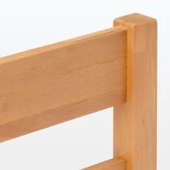Outlet Muji Lit large double plaqué en bois d'hévéa