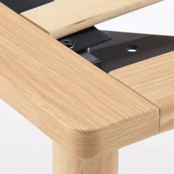 Outlet Muji Lit plateforme double en chêne