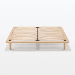 Clearance Muji Lit plateforme large double en chêne