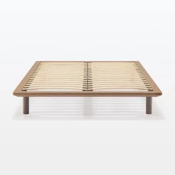Online Muji Lit plateforme large double en noyer