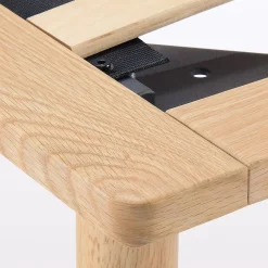 Outlet Muji Lit plateforme simple en chêne