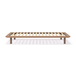 Best Muji Lit plateforme simple en noyer