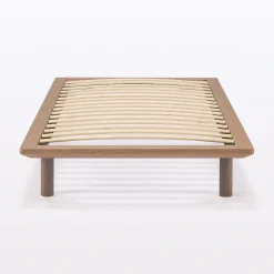 Best Muji Lit plateforme simple en noyer