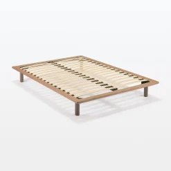 Muji Lit plateforme super king en noyer