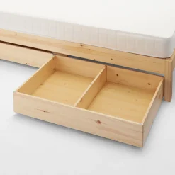 Online Muji Lit simple en pin Tête de lit plateforme simple en chêne