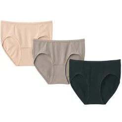 New Muji Lot de 3 culottes de bain en fil recyclé pour femme Abricot