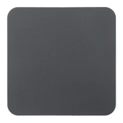 Best Muji Lot de 4 dessous de verre rectangulaires en cuir recyclé, Graphite