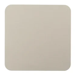 Muji Lot de 4 dessous de verre rectangulaires en cuir recyclé, Gris Cendré