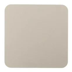 Muji Lot de 4 dessous de verre rectangulaires en cuir recyclé, Gris Cendré
