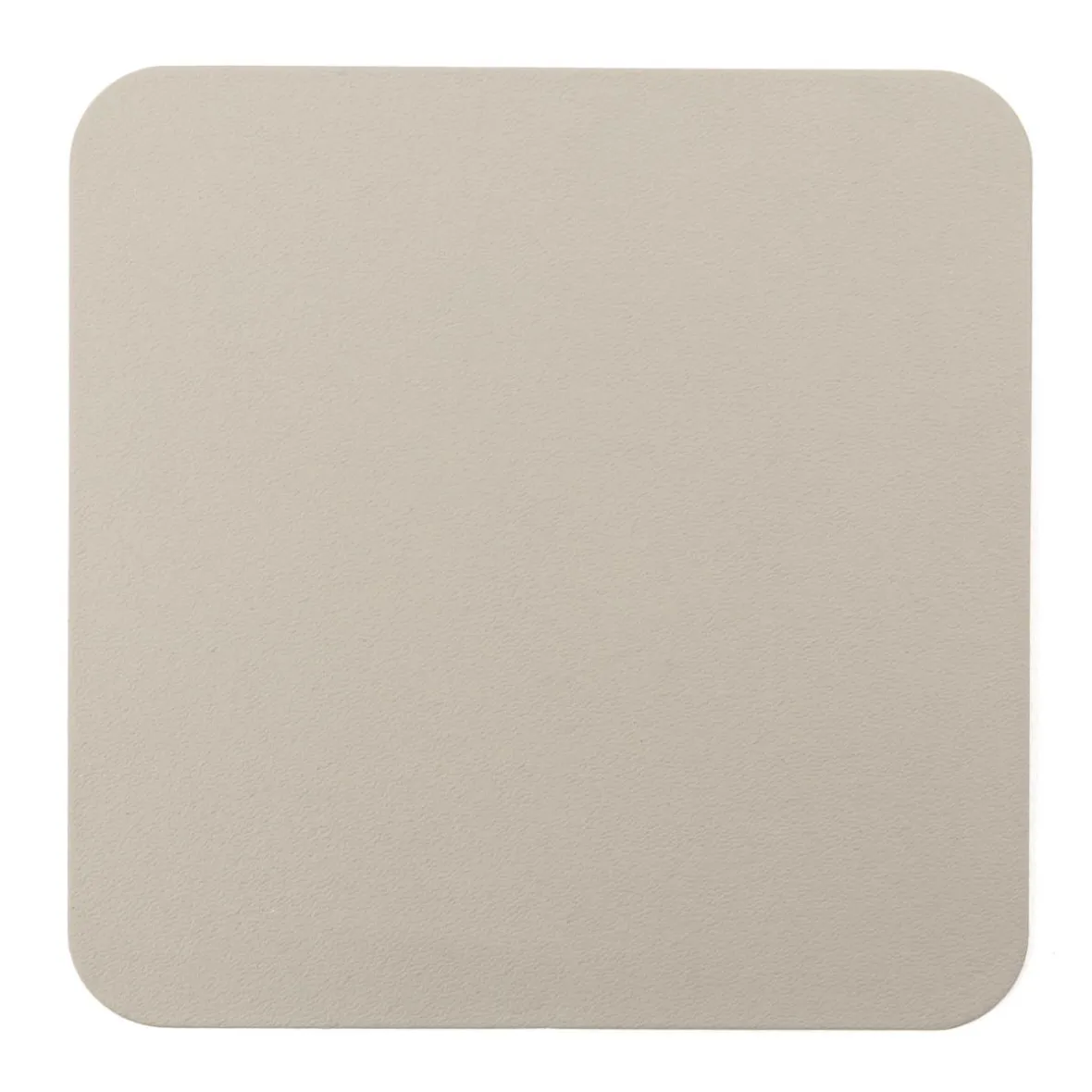 Muji Lot de 4 dessous de verre rectangulaires en cuir recyclé, Gris Cendré