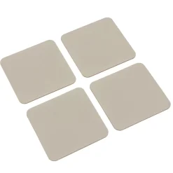 Muji Lot de 4 dessous de verre rectangulaires en cuir recyclé, Gris Cendré