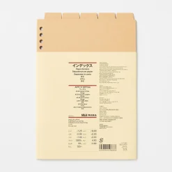 Best Muji Lot de 5 intercalaires en kraft A5