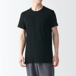 Sale Muji Lot de 2 t‐shirts col rond en coton sans couture latérale pour homme