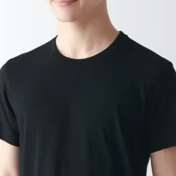 Sale Muji Lot de 2 t‐shirts col rond en coton sans couture latérale pour homme