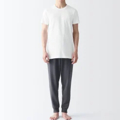 Sale Muji Lot de 2 t‐shirts col rond en coton sans couture latérale pour homme