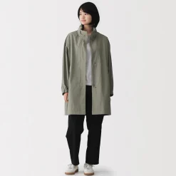 Hot Muji Manteau à capuche amovible déperlant pour femme