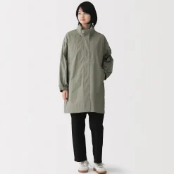 Hot Muji Manteau à capuche amovible déperlant pour femme