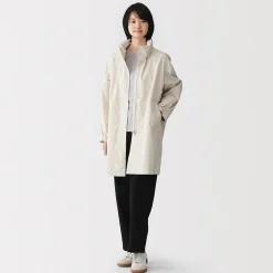 Hot Muji Manteau à capuche amovible déperlant pour femme