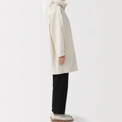 Hot Muji Manteau à capuche amovible déperlant pour femme