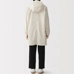 Hot Muji Manteau à capuche amovible déperlant pour femme