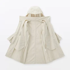 Hot Muji Manteau à capuche amovible déperlant pour femme