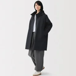 Hot Muji Manteau à capuche amovible déperlant pour femme