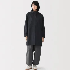 Hot Muji Manteau à capuche amovible déperlant pour femme