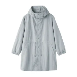 Hot Muji Manteau à capuche en nylon recyclé déperlant pour homme