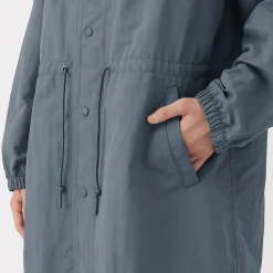 Hot Muji Manteau à capuche en nylon recyclé déperlant pour homme