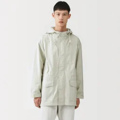 Sale Muji Manteau à capuche en toile de coton léger pour homme