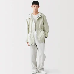 Sale Muji Manteau à capuche en toile de coton léger pour homme