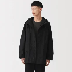 Sale Muji Manteau à capuche en toile de coton léger pour homme