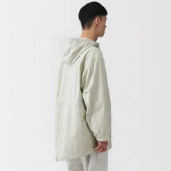 Sale Muji Manteau à capuche en toile de coton léger pour homme