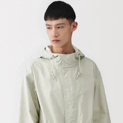 Sale Muji Manteau à capuche en toile de coton léger pour homme