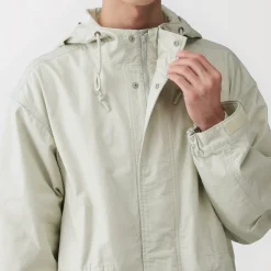 Sale Muji Manteau à capuche en toile de coton léger pour homme