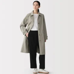 Outlet Muji Manteau à col montant déperlant pour femme