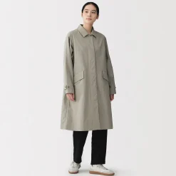 Outlet Muji Manteau à col montant déperlant pour femme