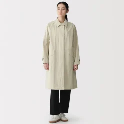 Outlet Muji Manteau à col montant déperlant pour femme