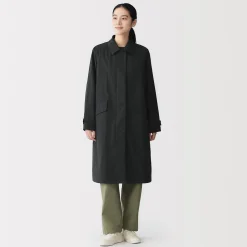 Outlet Muji Manteau à col montant déperlant pour femme