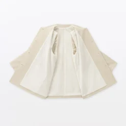 Sale Muji Manteau à col montant déperlant en sergé de coton pour femme