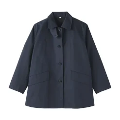 Sale Muji Manteau à col montant déperlant en sergé de coton pour femme