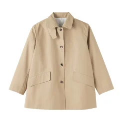 Sale Muji Manteau à col montant déperlant en sergé de coton pour femme