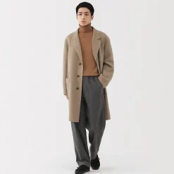 Outlet Muji Manteau Chesterfield en mélange de laine mérinos pour homme