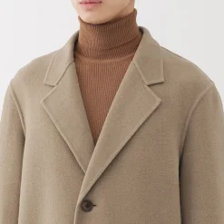 Outlet Muji Manteau Chesterfield en mélange de laine mérinos pour homme